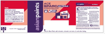 Asian Paints Ace Sparc Ultraa Device mark 5987900 Trademark