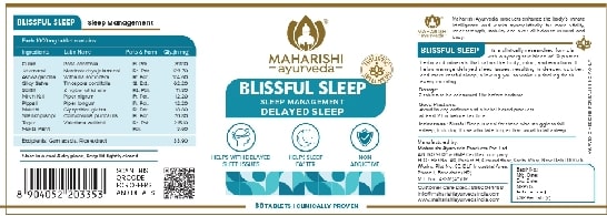 Blissful Sleep With Tagline Delayed Sleep (label) Device mark 6016895 Trademark