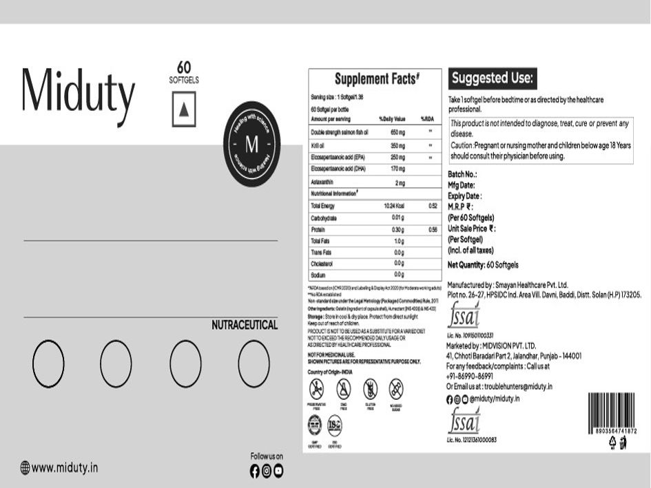 Miduty Label Device mark 6047427 Trademark