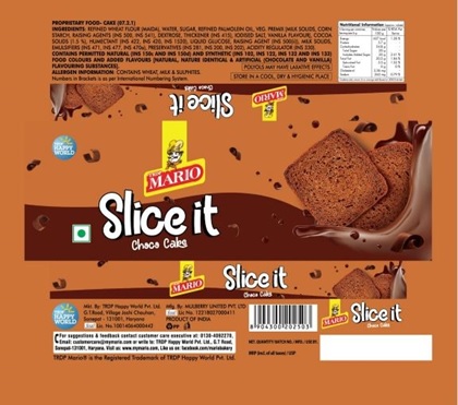 Trdp Mario Slice It Choco Cake (label) Device mark 6053089 Trademark