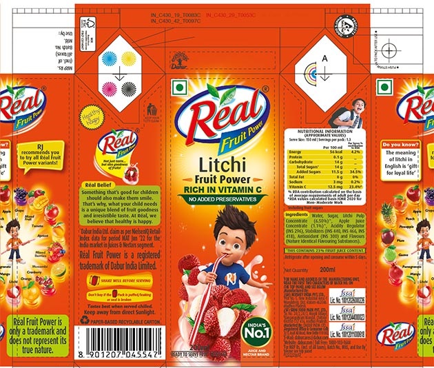 Real Fruit Power Litchi Device mark 5711785 Trademark