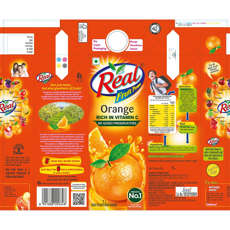Real Fruit Power Orange Device mark 5711787 Trademark