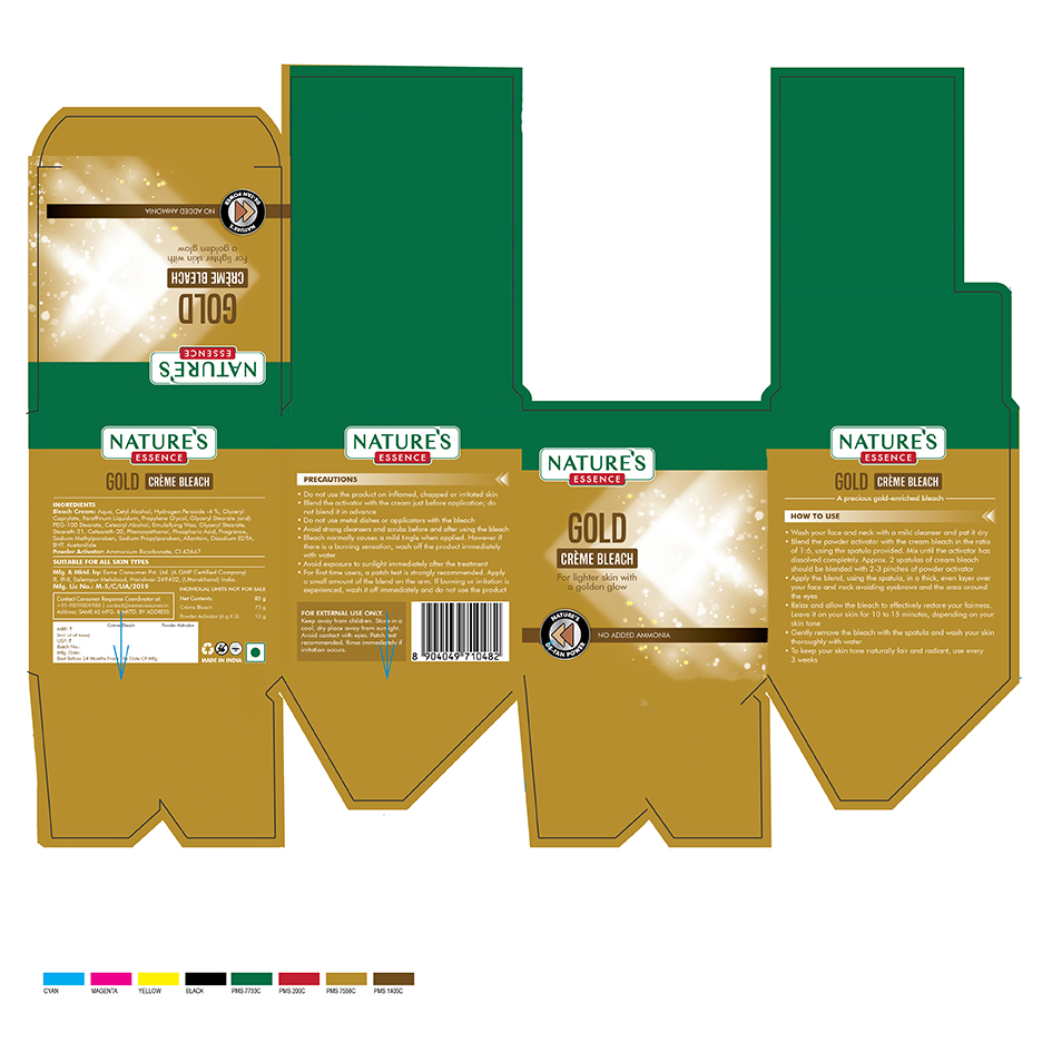 Nature's Essence Gold Creme Bleech Device mark 6068320 Trademark