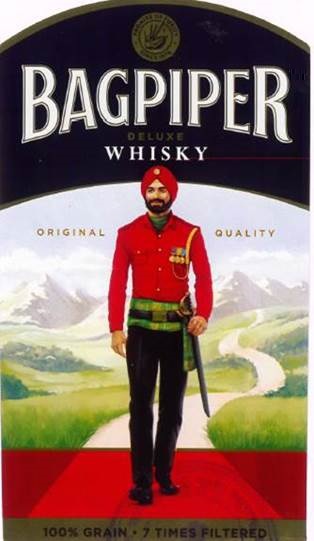 Bagpiper Deluxe Whisky Label Device mark 6070354 Trademark