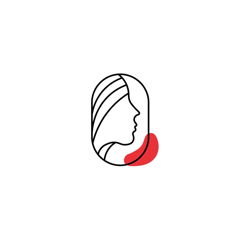 Device Of Line Art Of Sanitary Pad And Woman With A Red Symbol Device mark 6074395 Trademark