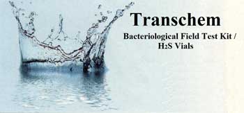Transchem Bacteriological Field Test Kit / H2s Vials Device mark 6078372 Trademark