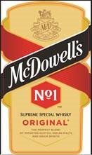 Mcdowell's No.1 Supreme Special Whisky Label Device mark 6081350 Trademark