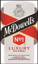 Mcdowell's No.1 Luxury Fine Whisky Label Device mark 6081348 Trademark