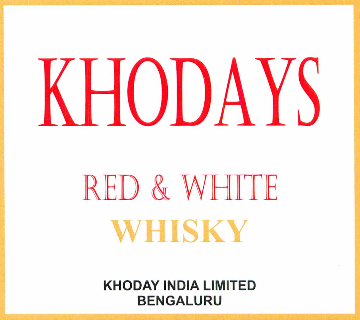 Khodays Red & White Device mark 6097351 Trademark