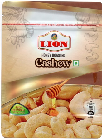 Lion Honey Roasted Cashew (label) Device mark 6116670 Trademark