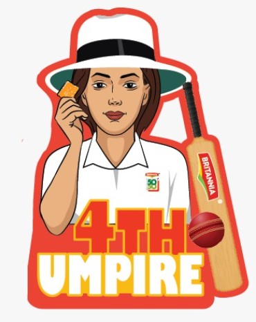 4th Umpire Device Of Woman,cricket Bat & Ball Device mark 6120392 Trademark