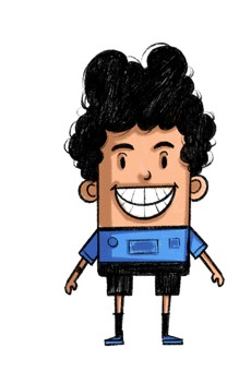 Device Of Cartoon Caricature Of Boy Device mark 6121245 Trademark