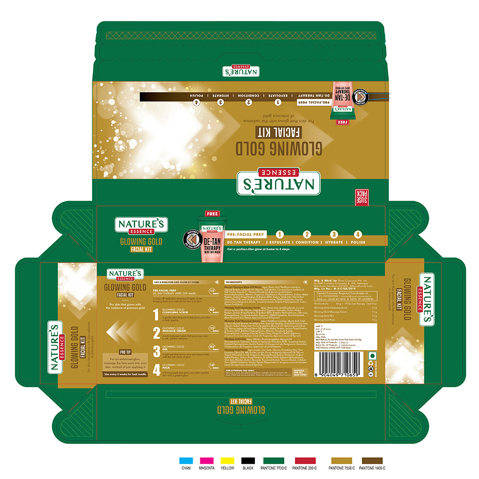 Nature's Essence Glowing Gold Facial Kit Device mark 6131061 Trademark