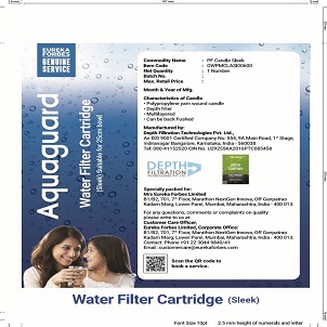 Aquaguard Water Filter Cartridge Device mark 6135537 Trademark