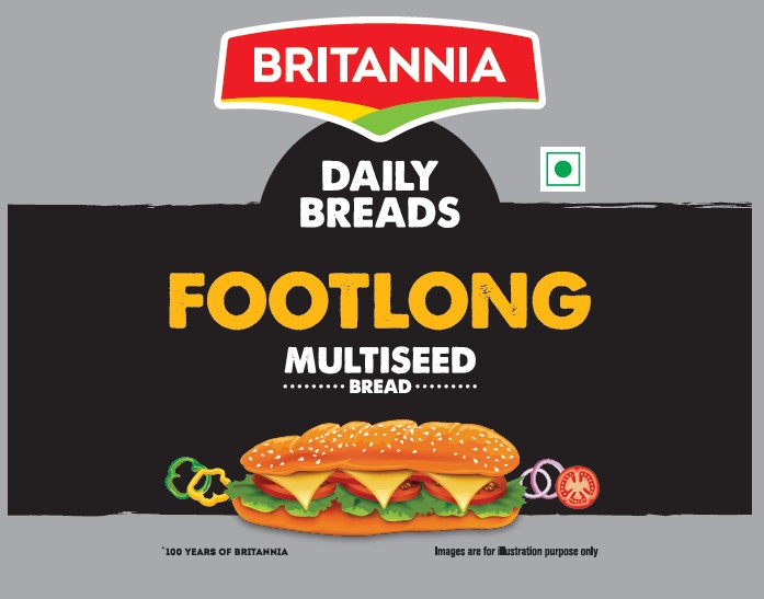 Britannia Daily Breads Footlong Multiseed Bread Device mark 6150995 Trademark