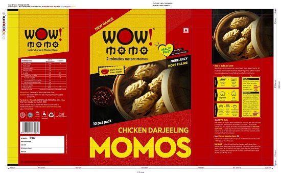 Wow Momo Chicken Darjeeling Momos Device mark 6171715 Trademark