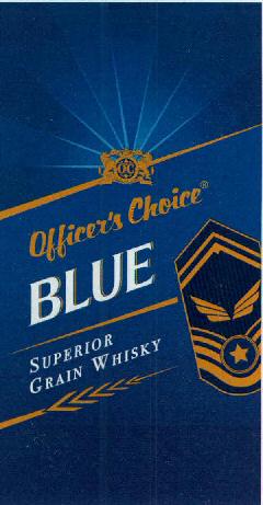 Officer's Choice Blue Superior Grain Whisky Device mark 2435501 Trademark