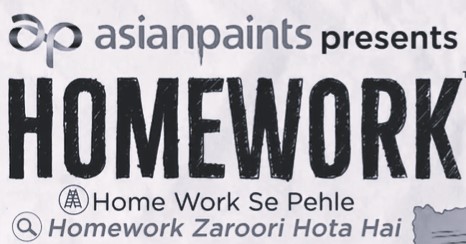 "ap Asian Paints Presents Homework- Home Work Se Pehle Homework Zaroori Hai" Device mark 6326628 Trademark