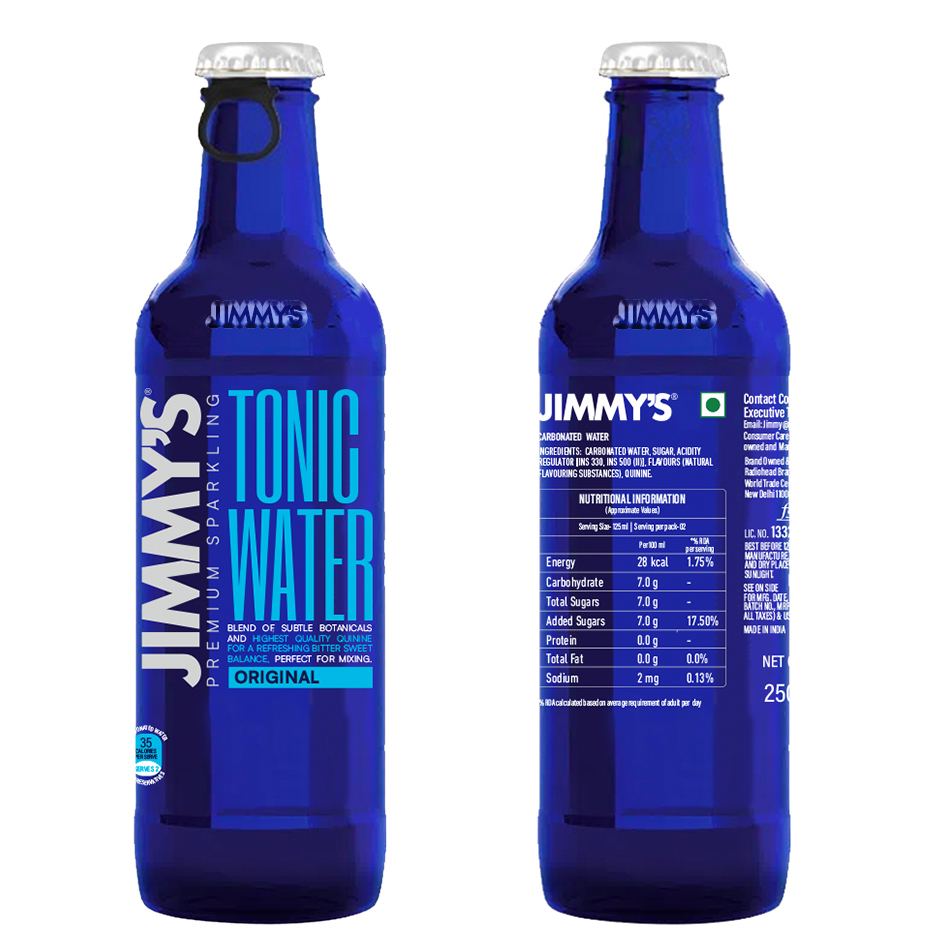 Bottle Device With Jimmy's Tonic Water (label) Device mark 6353762 Trademark