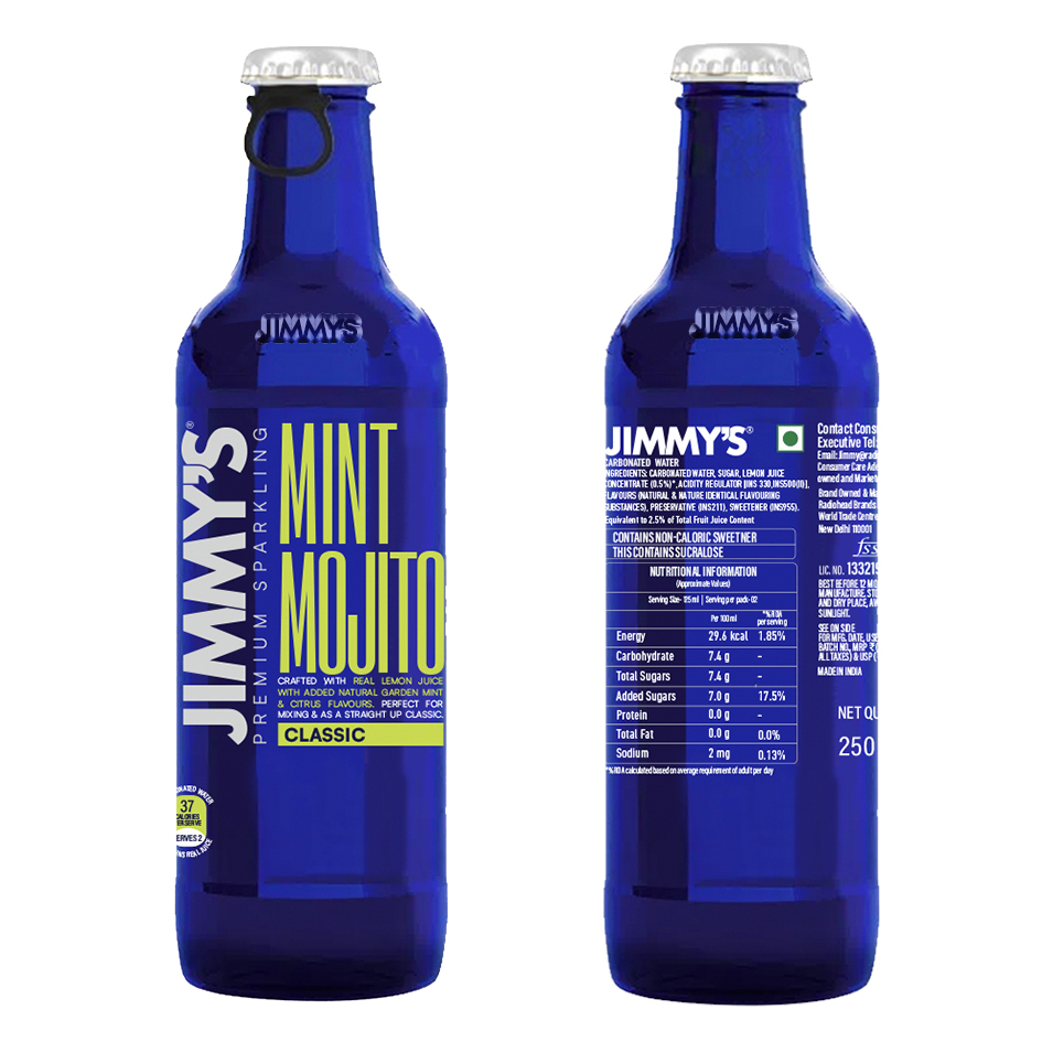 Bottle Device With Jimmy's Mint Mojito (label) Device mark 6353763 Trademark