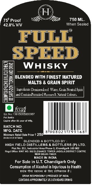 Full Speed Whisky Device mark 6387190 Trademark