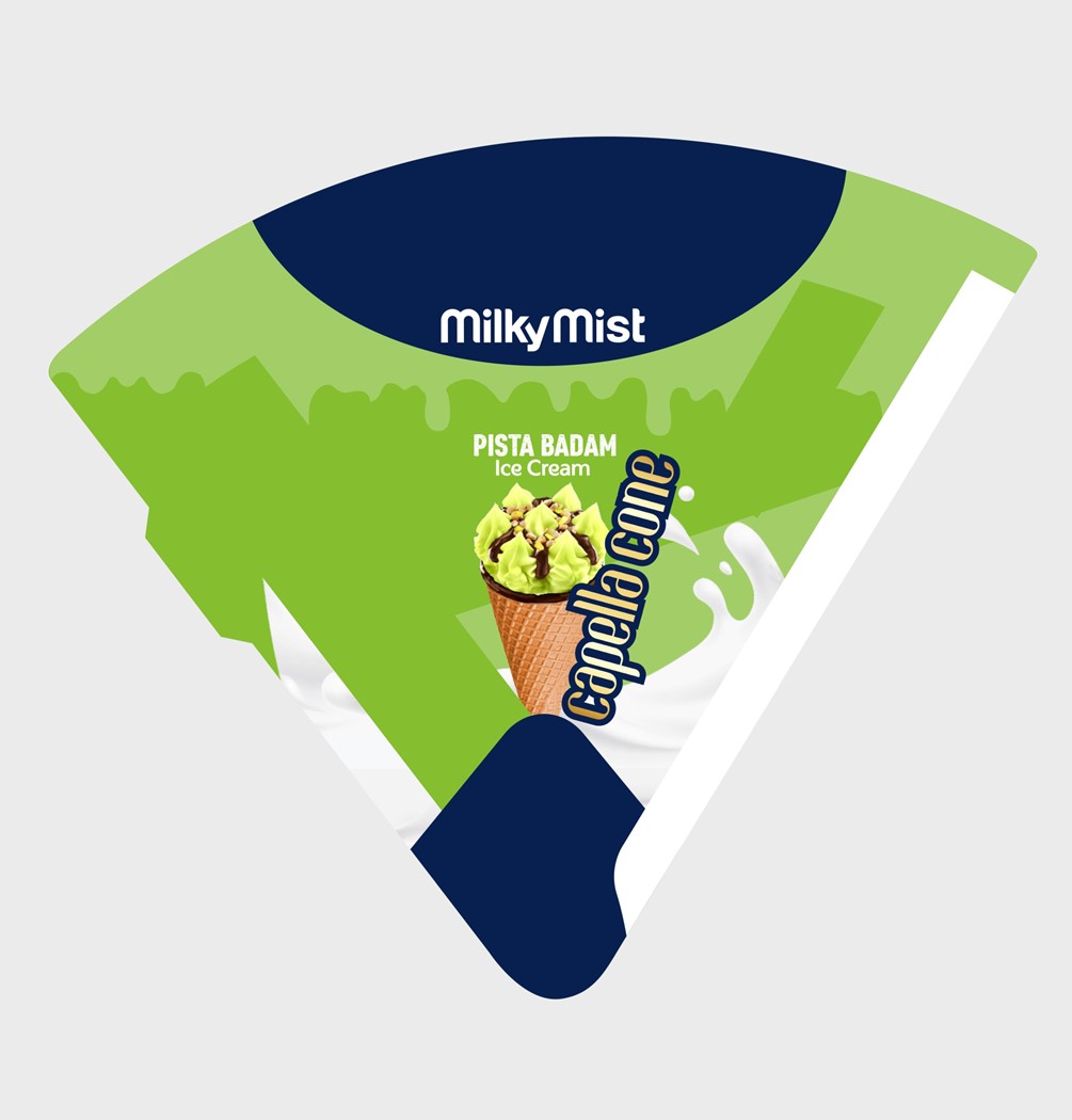 Milkymist Capella Cone Pista & Badam Ice Cream Device mark 6389090 Trademark