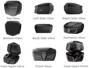 Triggr Wireless Earbuds With Charging Case Device mark 6399534 Trademark