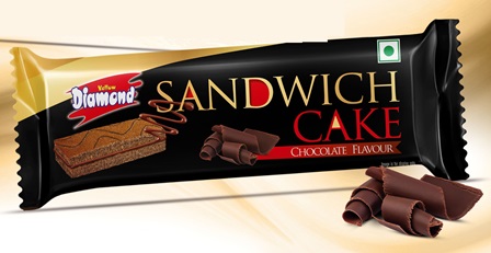 Yellow Diamond Sandwich Cake Device mark 6415810 Trademark