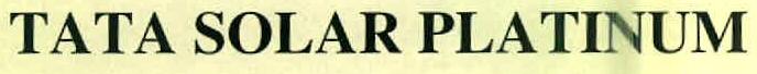 Tata Solar Platinum Device mark 2737485 Trademark