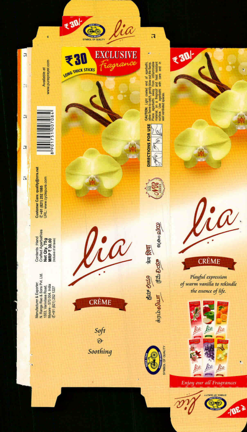 Lia Creme Device mark 2963868 Trademark