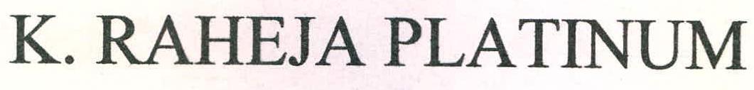 K. Raheja Platinum Device mark 2234677 Trademark