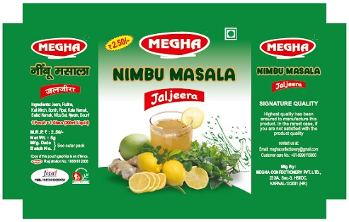 Megha Nimbu Masala Jaljeera Device mark 6469424 Trademark