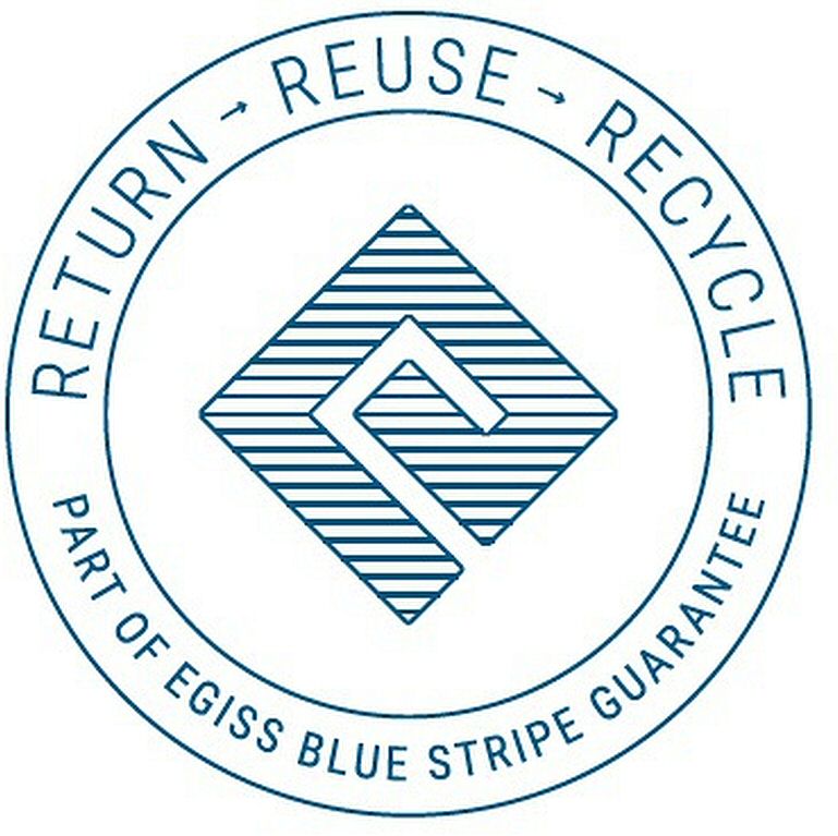 Return Reuse Recycle Part Of Egiss Blue Stripe Guarantee Device mark 5825449 Trademark