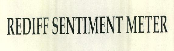 Rediff Sentiment Meter Device mark 2454523 Trademark