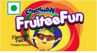 Candyman Fruitee Fun Pineapple Punch (device) Device mark 2624979 Trademark