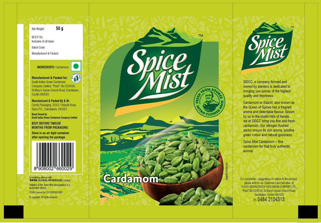 Spice Mist Cardamom (label) Device mark 2445365 Trademark