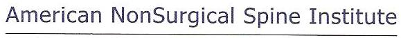 American Nonsurgical Spine Institute Device mark 2525820 Trademark