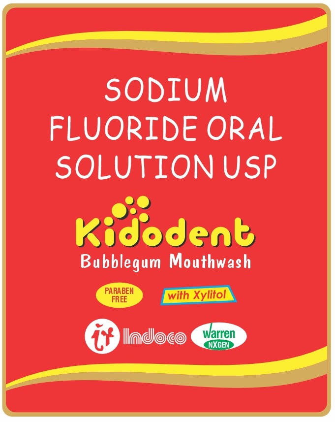 Kidodent Bubblegum Mouthwash Device mark 6519338 Trademark