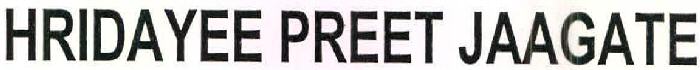 Hridayee Preet Jaagate Device mark 2750137 Trademark