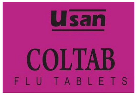 Usan Coltab- Flu Tablets (logo) Device mark 6558354 Trademark