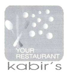 Your Restaurant Kabir's (device) Device mark 2206236 Trademark