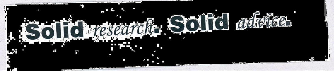 Solid Research. Solid Advice. Device mark 2069911 Trademark