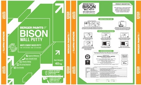 Berger Paints Bison Wall Putty Device mark 6577558 Trademark
