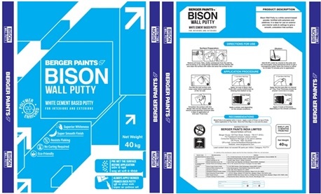 Berger Paints Bison Wall Putty Device mark 6577557 Trademark