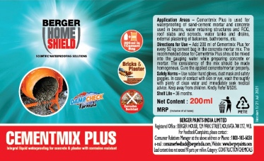 Berger Home Shield Cementmix Plus Device mark 6577684 Trademark