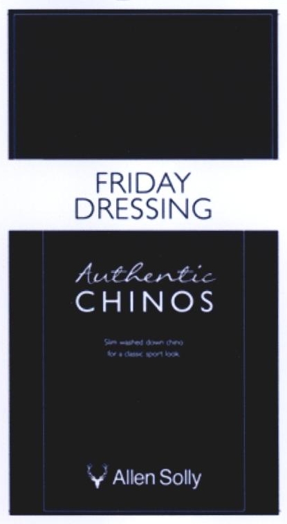 Friday Dressing Authentic Chinos Allen Solly Device mark 2244942 Trademark