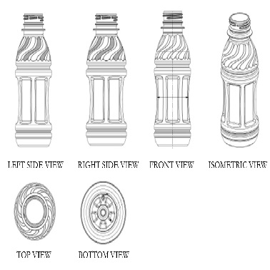 Bottle (shape) Device mark 6589060 Trademark