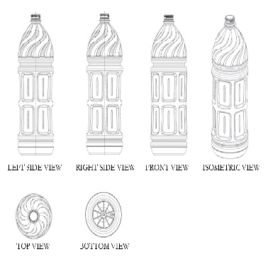 Bottle (shape) Device mark 6589059 Trademark