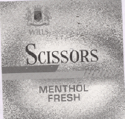 Wills Scissors Menthol Fresh Device mark 2228192 Trademark