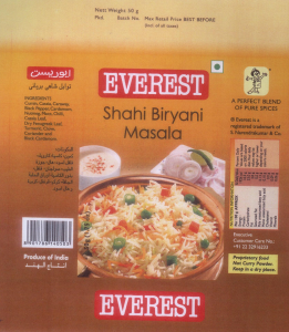 Everest Shahi Biryani Masala Device mark 2074885 Trademark